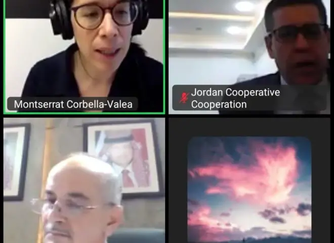 عبر تقنية Zoom .. ”الشلبى” يجتمع مع خبيرة المعهد الأوروبى للبحر المتوسط لتعزيز دور القطاع التعاونى بالأردن