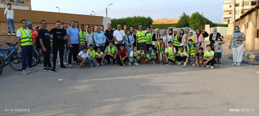 65  لاعباً ولاعبة يشاركون فى التدريب الأسبوعي لمنطقة دراجات بنى سويف على كورنيش النيل