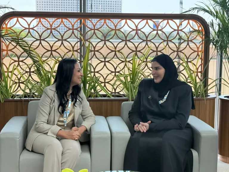 وزيرة التضامن الاجتماعي تلتقي وزيرة الدولة للتعاون الدولي بدولة قطر