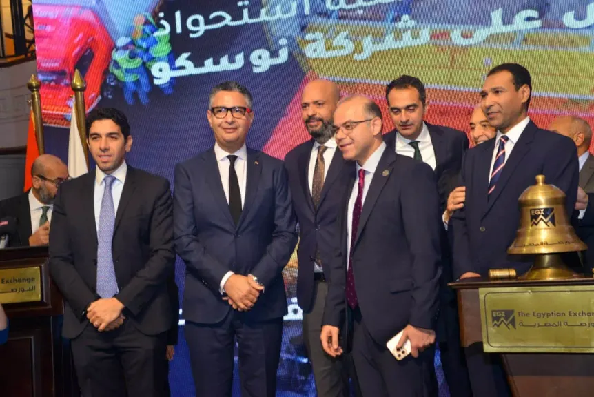 وزير التموين يشارك في افتتاح جلسة تداول بالبورصة المصرية بمناسبة استحواذ شركة ”إيجيترانس” على شركة ”نوسكو”
