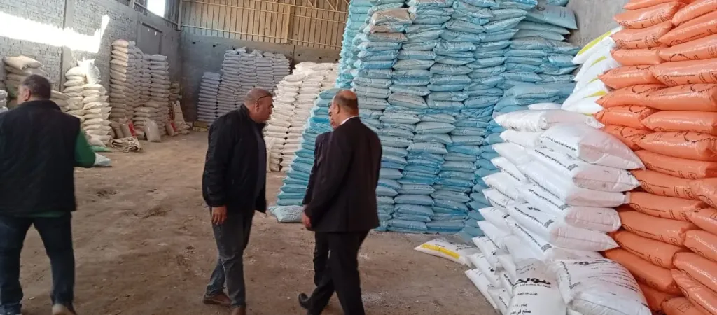 الزراعة: ضبط مخزن غير مرخص لتهريب الأسمدة المدعمة بالمحلة الكبرى