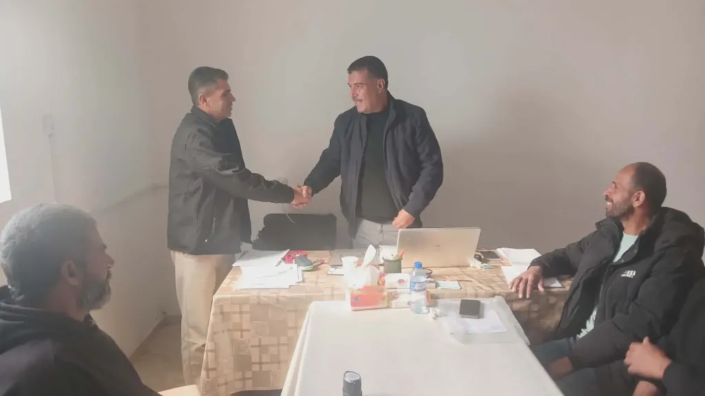 ”أبو الجديان” يستقبل أعضاء تعاونية الوفاء لتسويق المنتجات الزراعية بغزة