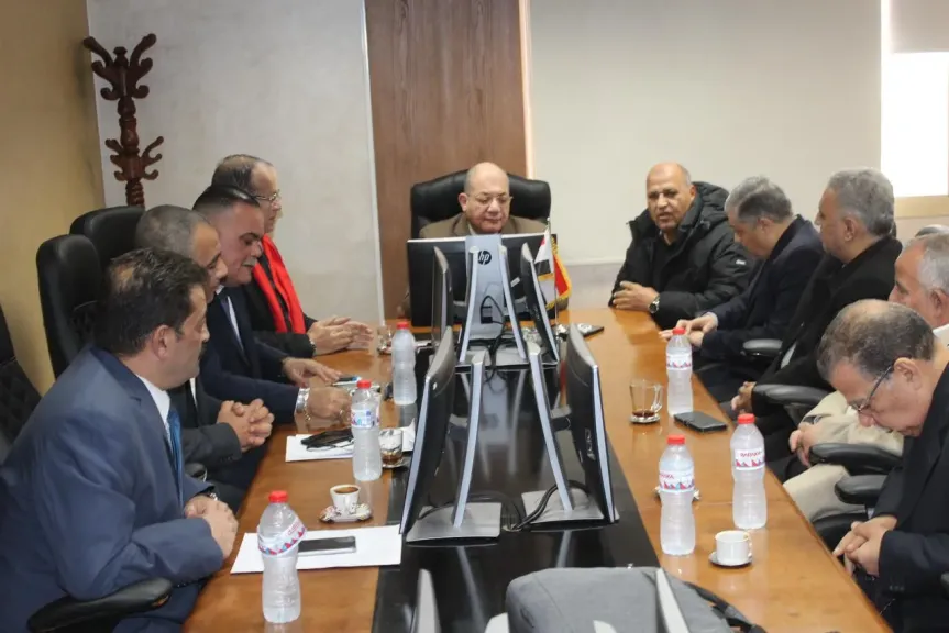 رئيس الاتحاد التعاونى الإسكانى يستقبل أعضاء مجلس إدارة اتحادية الإسكندرية