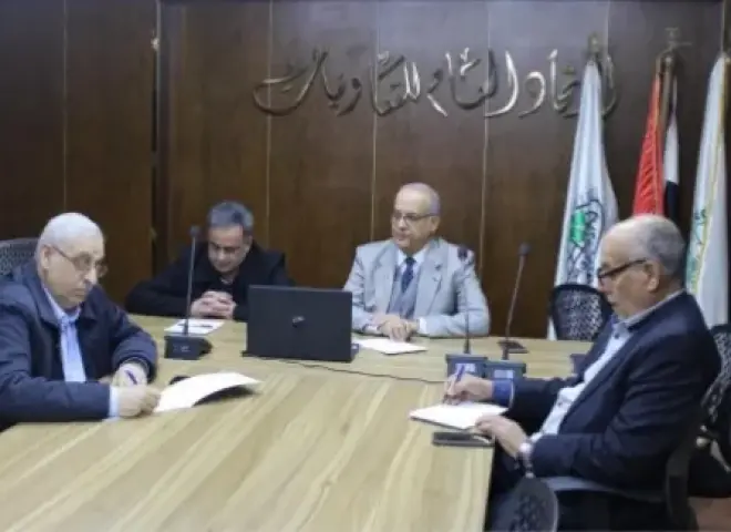 الاجتماع الثانى بين مسئولى الاتحاد التعاونى العربى والمركز الفلسطينى للتنمية الاقتصادية والاجتماعية ومديرى التحالف  بآسيا والمحيط الهادى وإفريقيا.