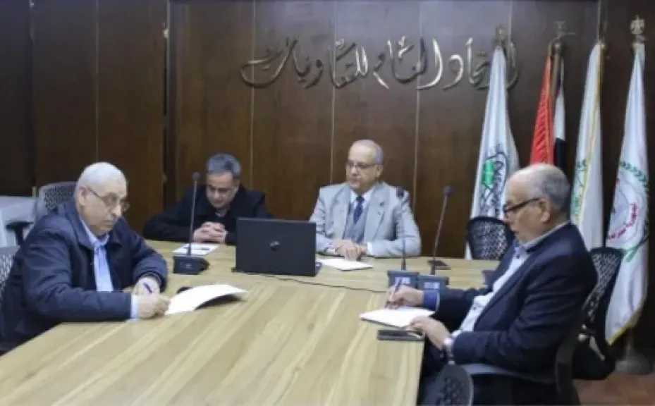 الاجتماع الثانى بين مسئولى الاتحاد التعاونى العربى والمركز الفلسطينى للتنمية الاقتصادية والاجتماعية ومديرى التحالف  بآسيا والمحيط الهادى وإفريقيا.