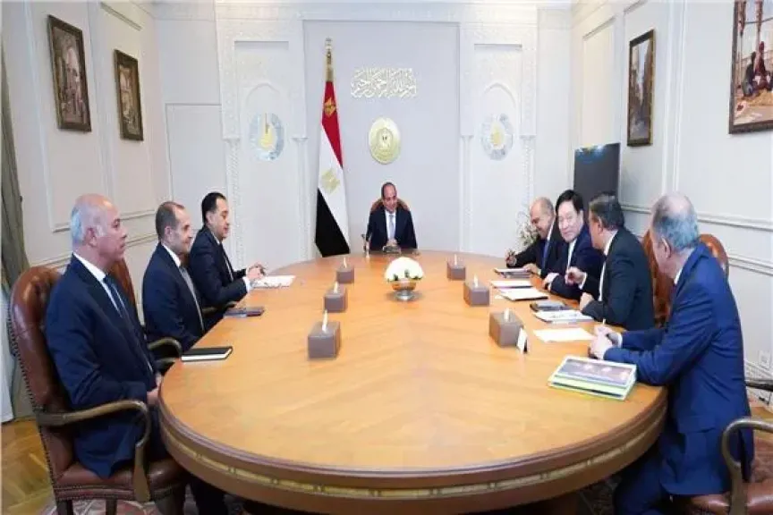 لتوطين صناعة الطاقة المتجددة.. الرئيس السيسي يستقبل رئيس مجلس إدارة شركة GCL الصينية