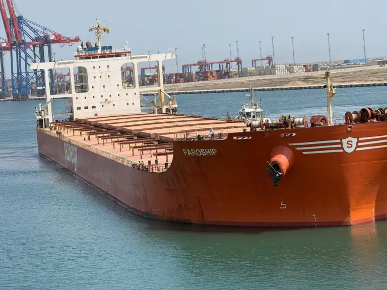 ميناء شرق بورسعيد يستقبل أكبر سفينة صب جاف في تاريخ الموانئ المصرية| صور