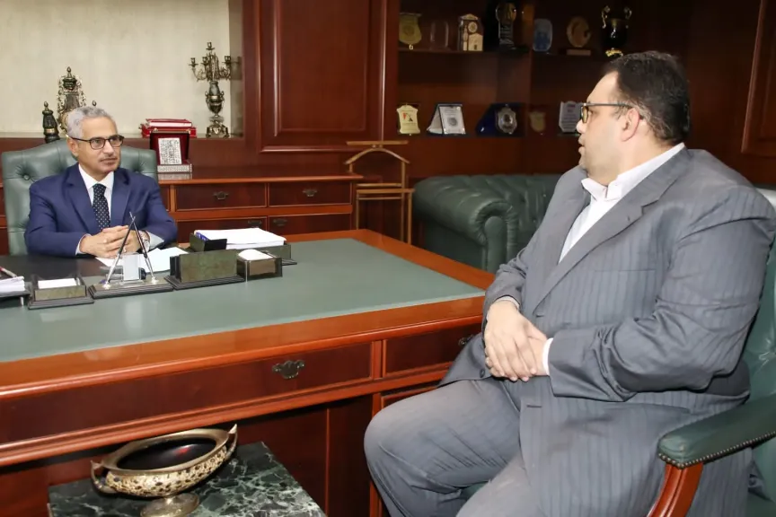 محافظ بني سويف يلتقي المهندس محمد سعيد وكيل وزارة الإسكان الجديد