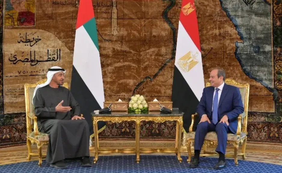 الشيخ محمد بن زايد يعرب عن تقدير بلاده لموقف الرئيس السيسي الداعم للإمارات ودول الخليج