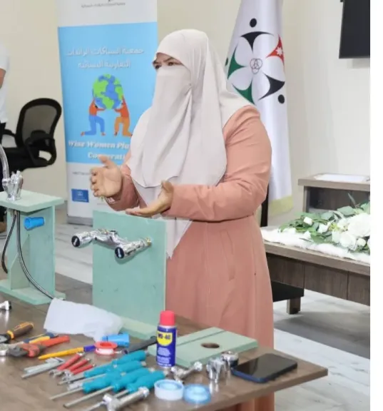 افتتاح ورشة تدريبية بالشراكة مع تعاونية السباكات الرائدات النسائية في المؤسسة التعاونية الأردنية