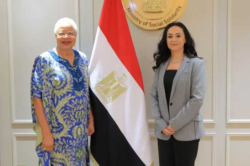 وزيرة التضامن الاجتماعي تستقبل رئيسة مؤسستي التنمية المجتمعية وصندوق  ”جراسا ماشيل”