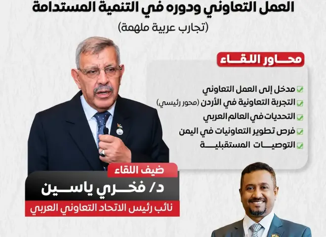 ”فخرى ياسين” ضيف اللقاء التعريفي الثانى الذى تنظمه المؤسسة التعاونية اليمنية للتنمية ..  اليوم