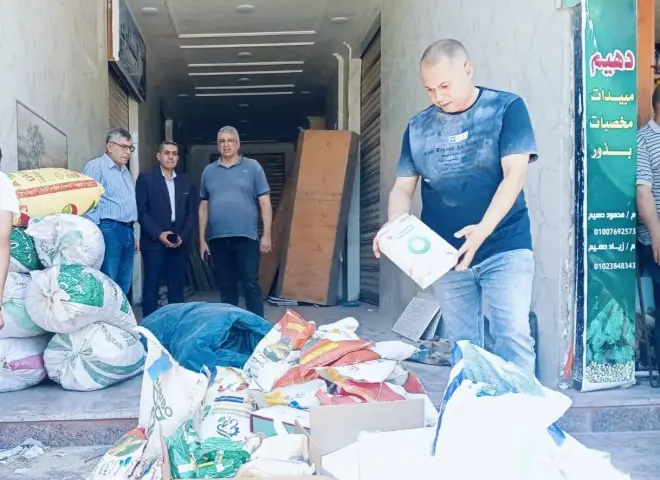 ”الزراعة” تضبط مصنعاً غير مرخص وعبوات من المبيدات المحظور تداولها وتقاوي مجهولة بالدقهلية والنوبارية وكفر الشيخ