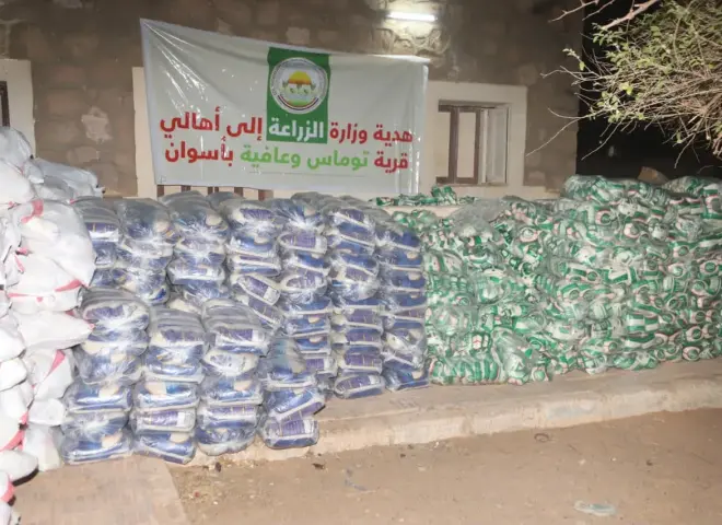 استجابة عاجلة من وزير الزراعة: قوافل غذائية وفرق فنية لدعم أهالي قرى «بشاير الخير ١ و ٢» و«توماس وعافية» بأسوان